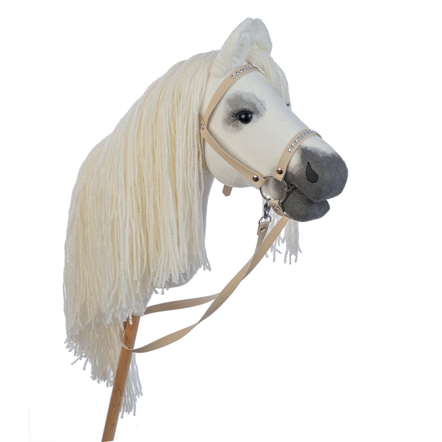 Hobbyhorse with bridle A3 White RACHEL