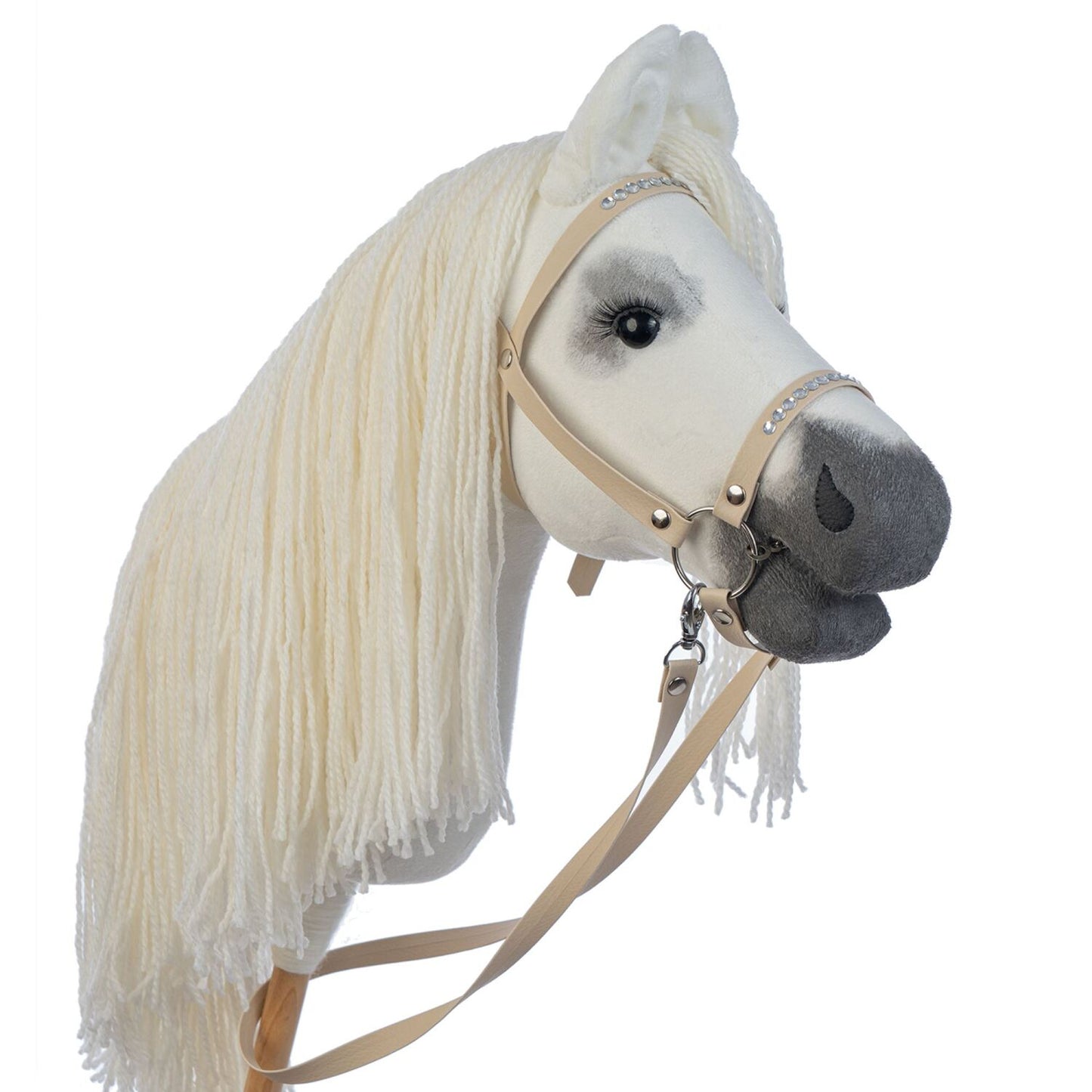 Hobbyhorse with bridle A3 White RACHEL