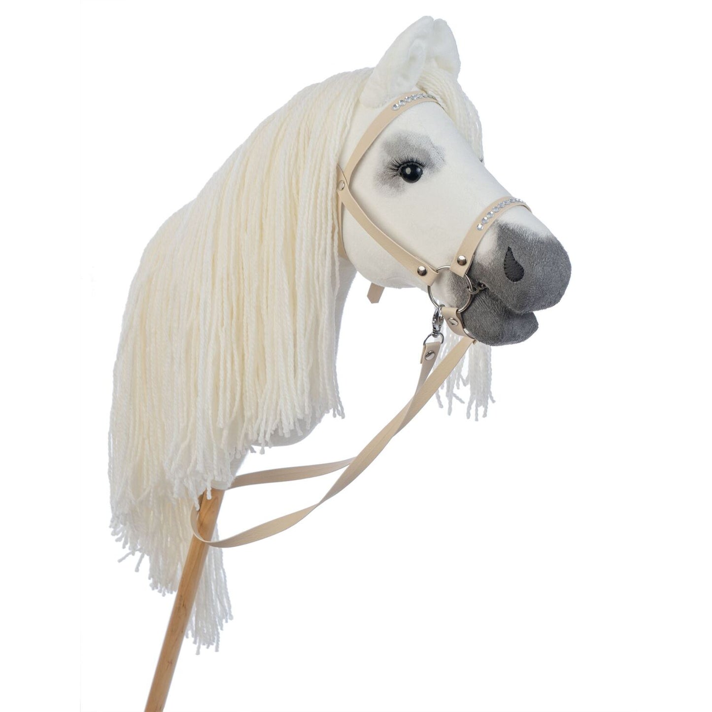 Hobbyhorse with bridle A3 White RACHEL