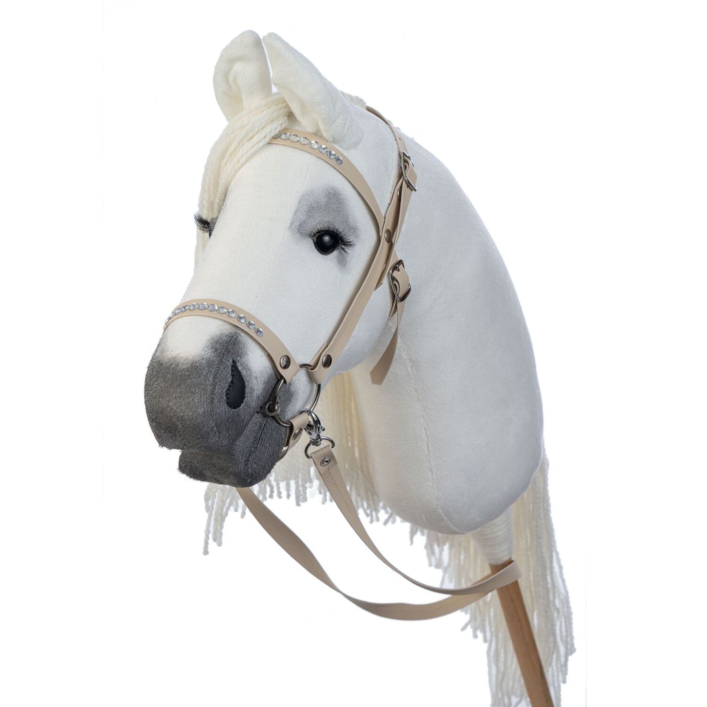 Hobbyhorse with bridle A3 White RACHEL