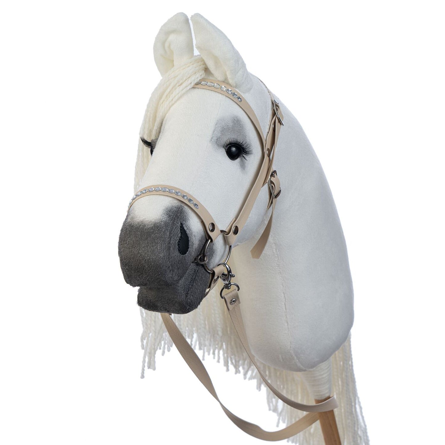 Hobbyhorse with bridle A3 White RACHEL