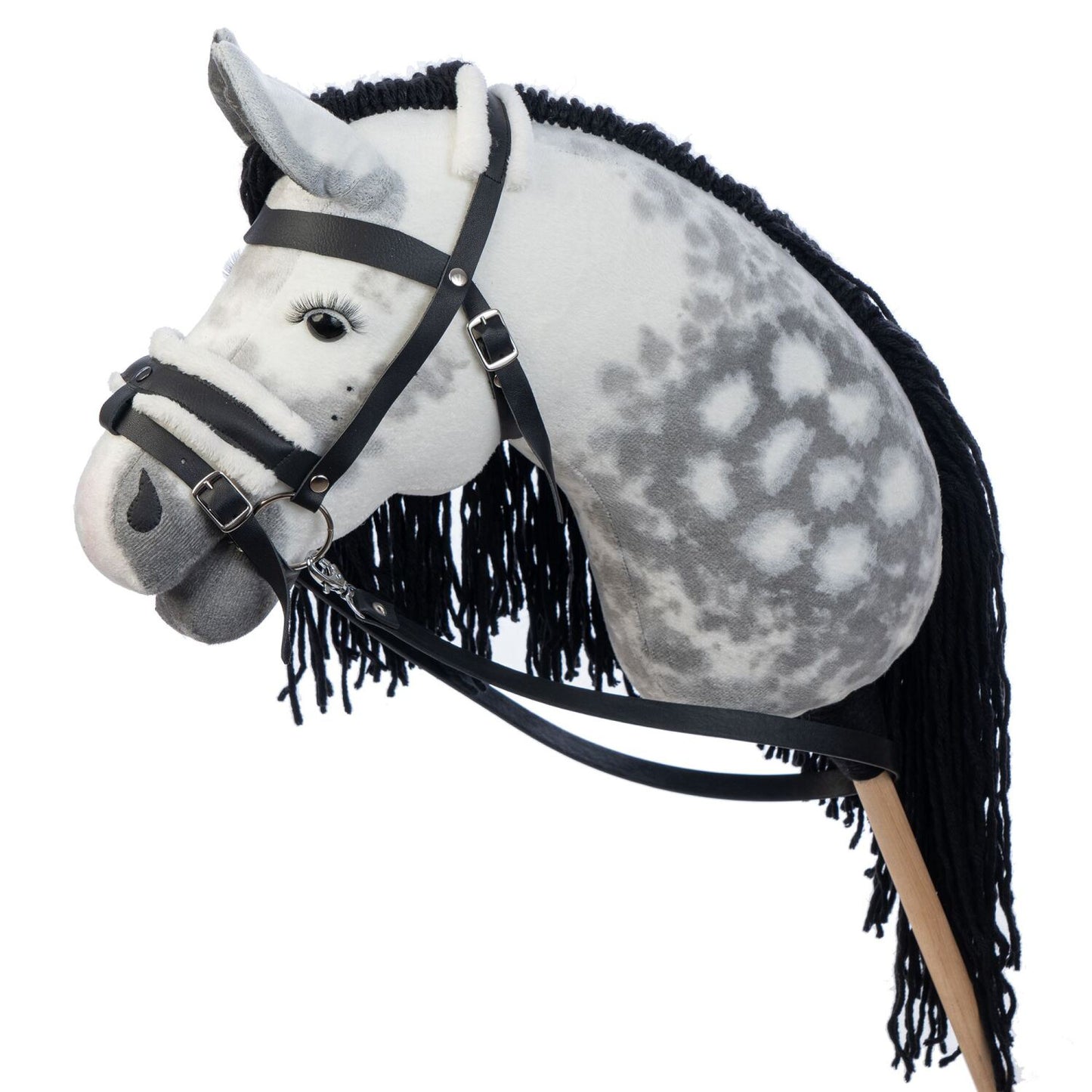 Hobbyhorse with bridle A3 Dapple grey SPRING