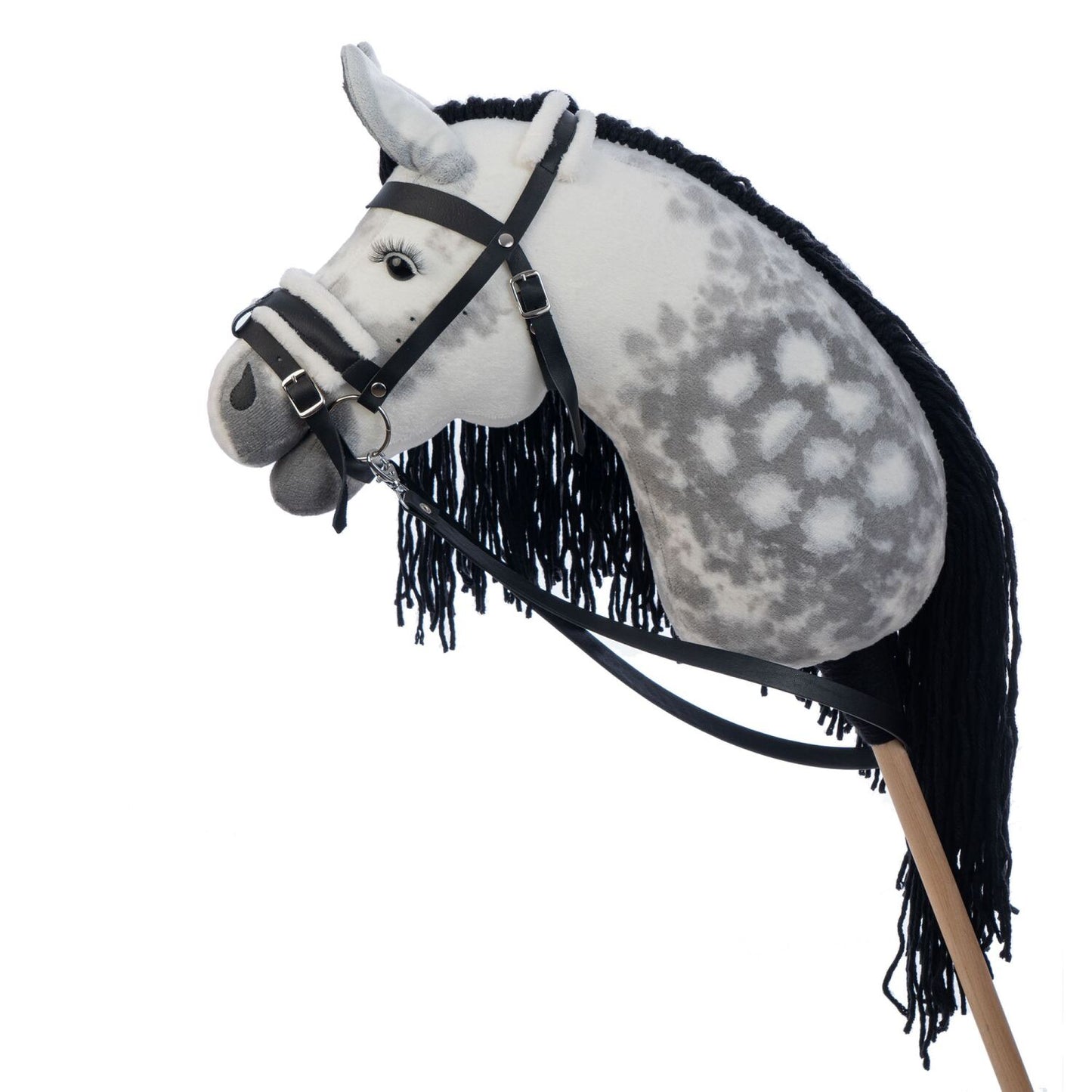 Hobbyhorse with bridle A3 Dapple grey SPRING