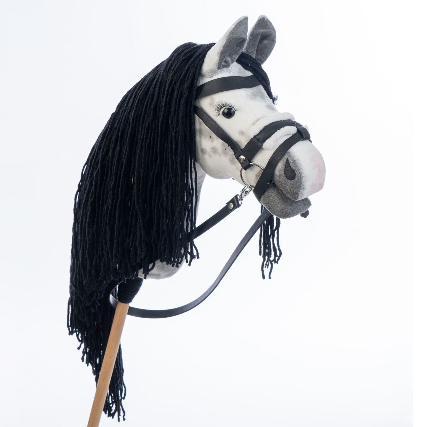Hobbyhorse with bridle A3 Dapple grey SPRING
