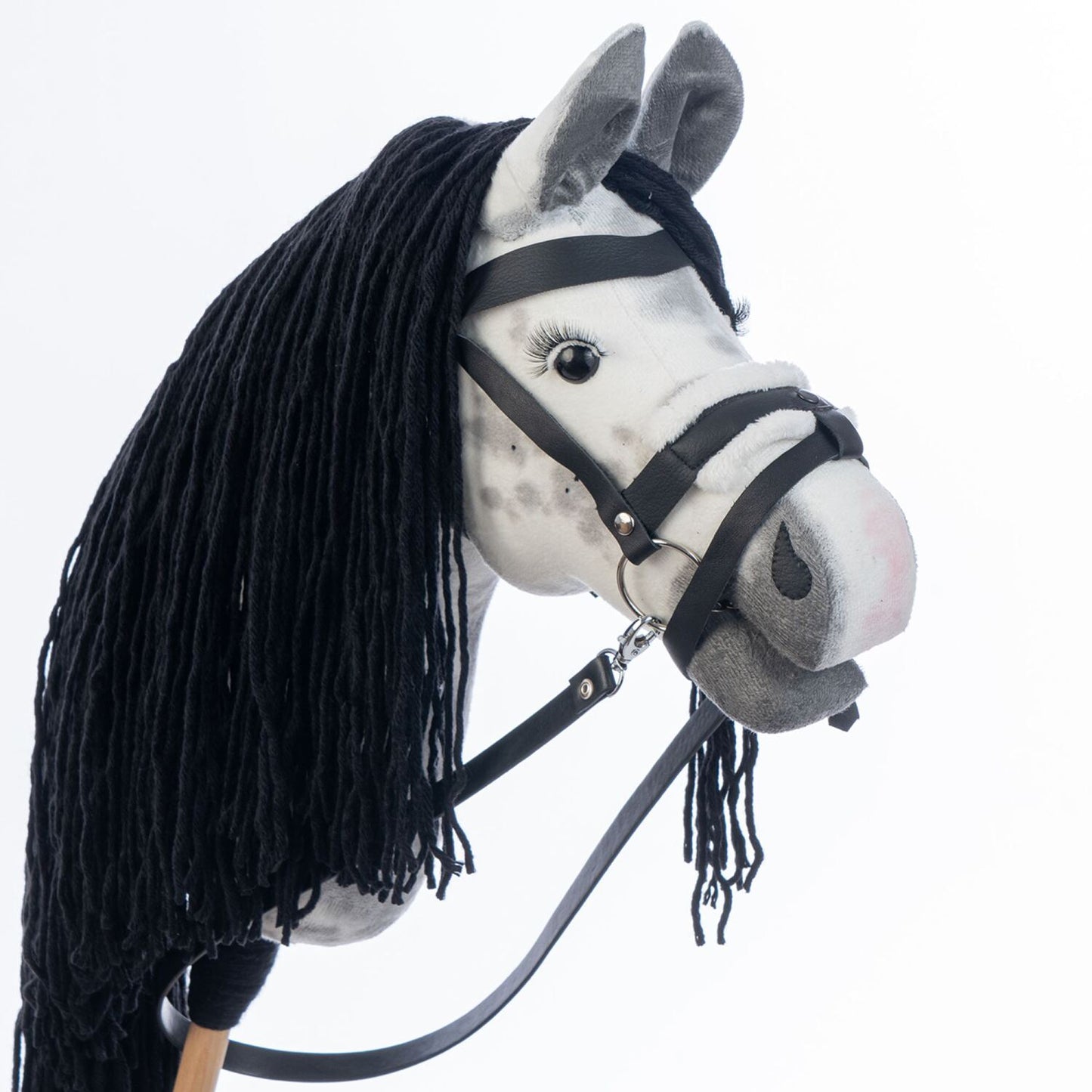 Hobbyhorse with bridle A3 Dapple grey SPRING
