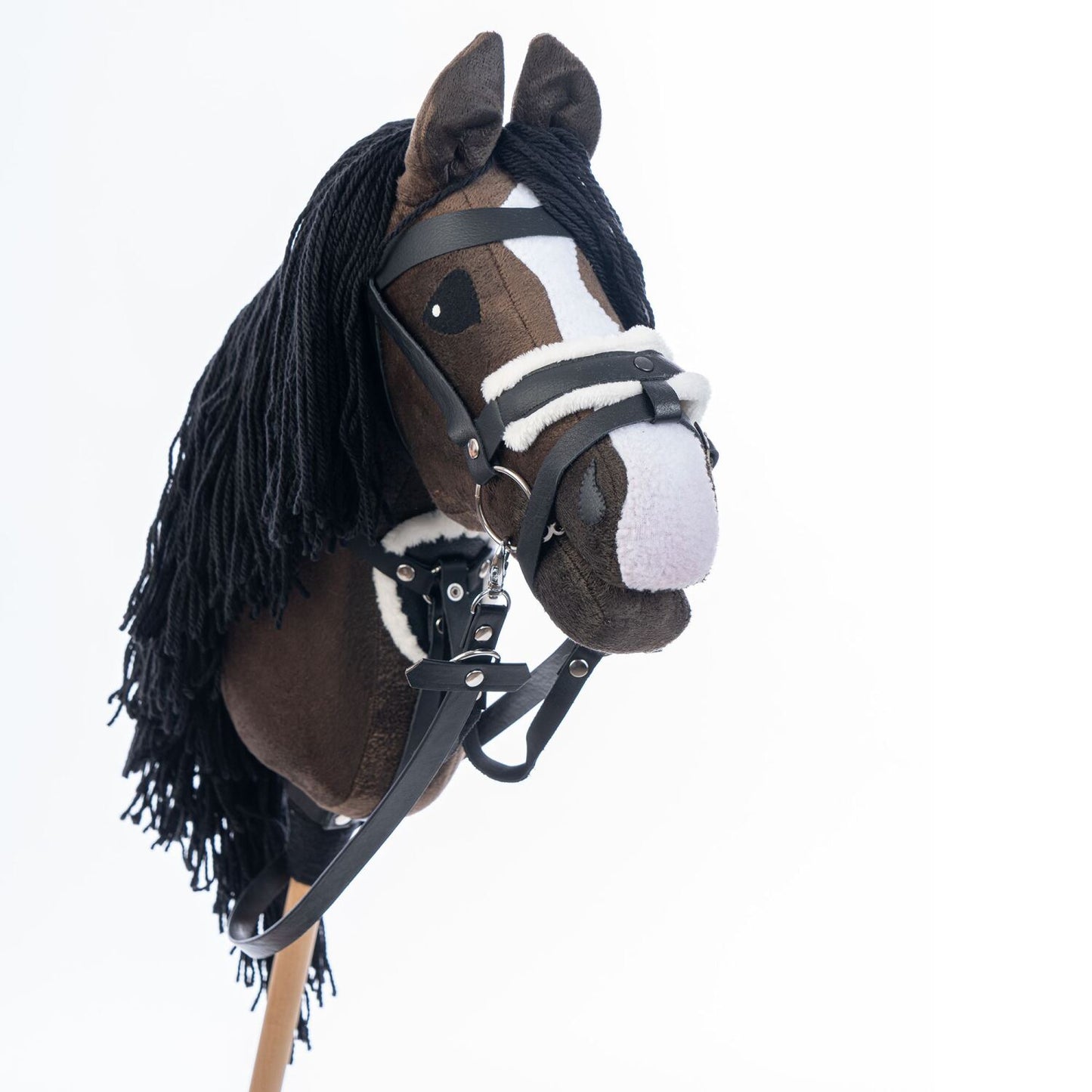 Hobbyhorse with bridle A3 Dark Bay BRAVE