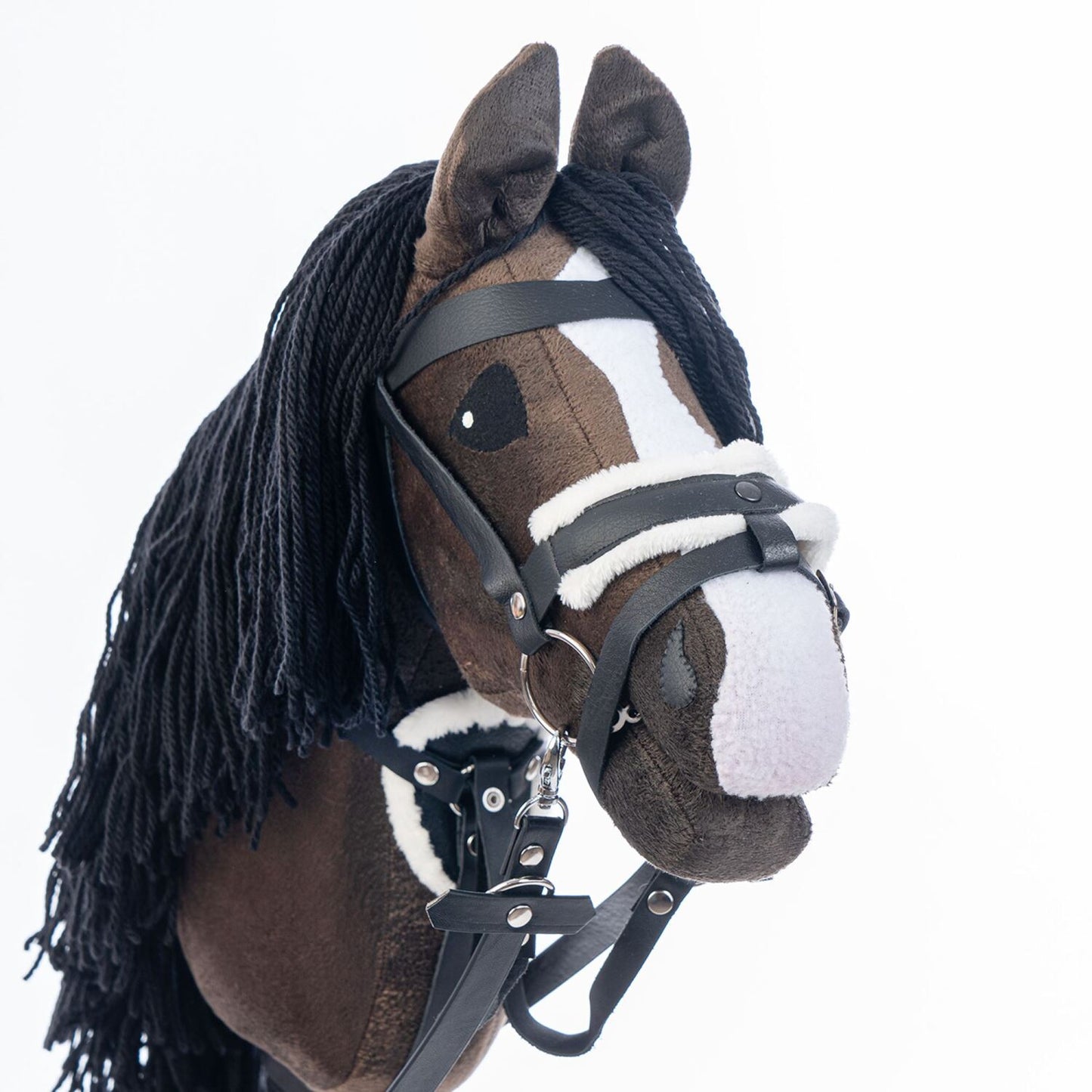 Hobbyhorse with bridle A3 Dark Bay BRAVE