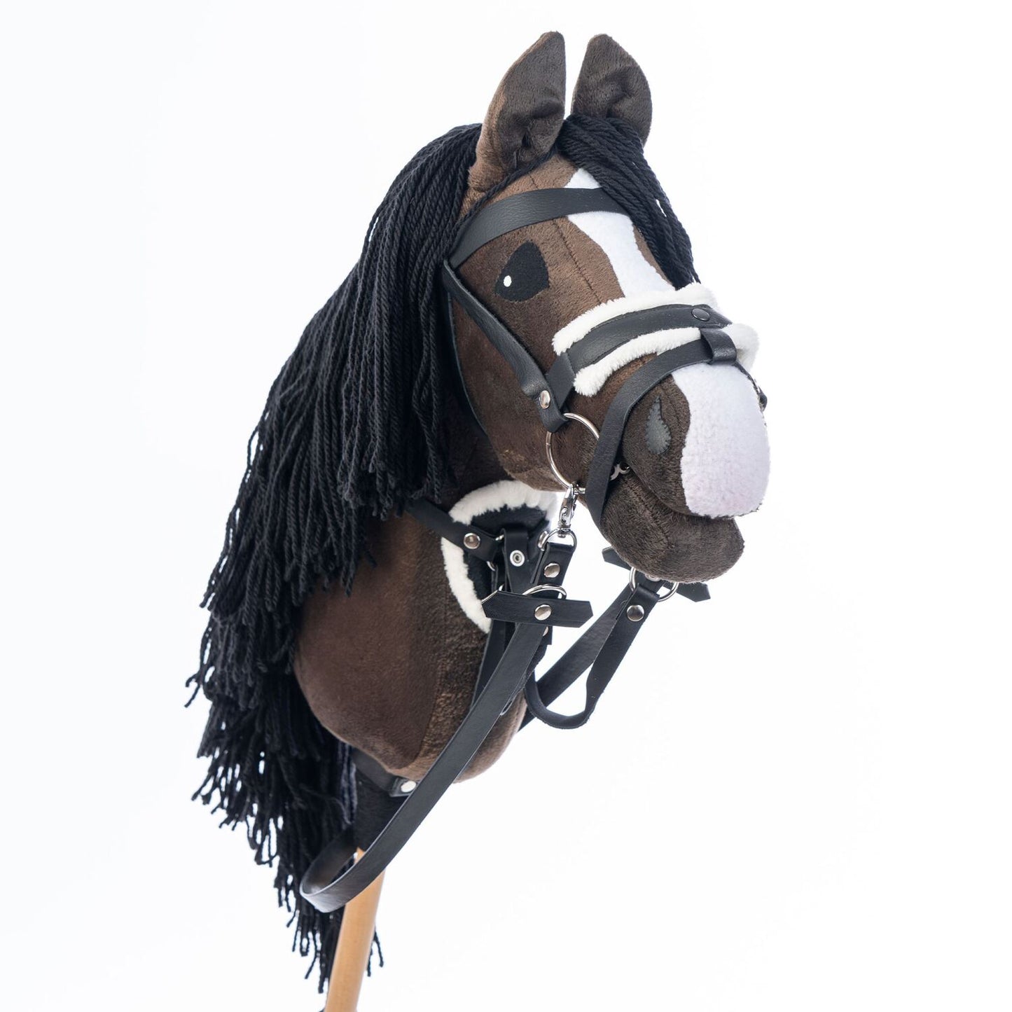 Hobbyhorse with bridle A3 Dark Bay BRAVE