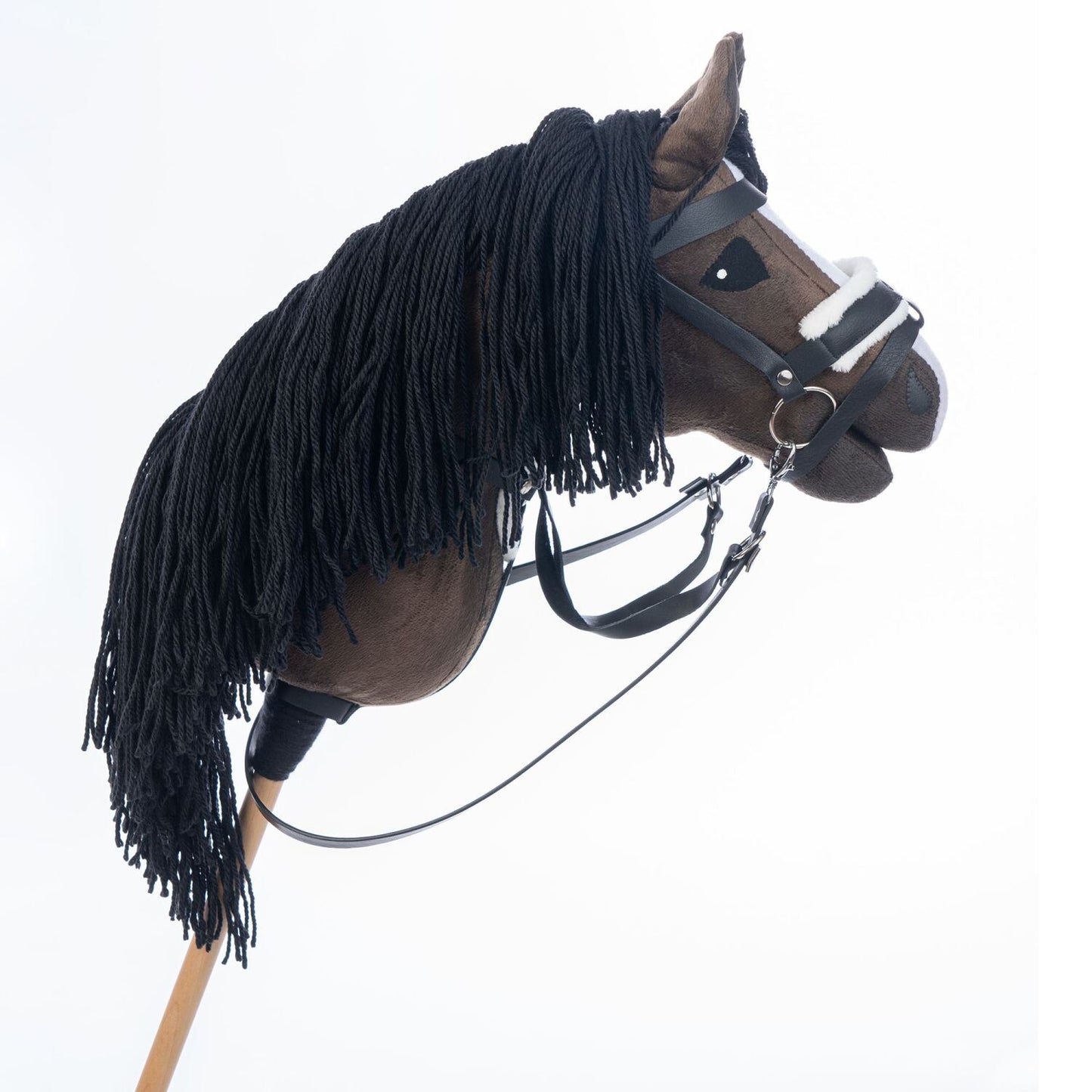 Hobbyhorse with bridle A3 Dark Bay BRAVE