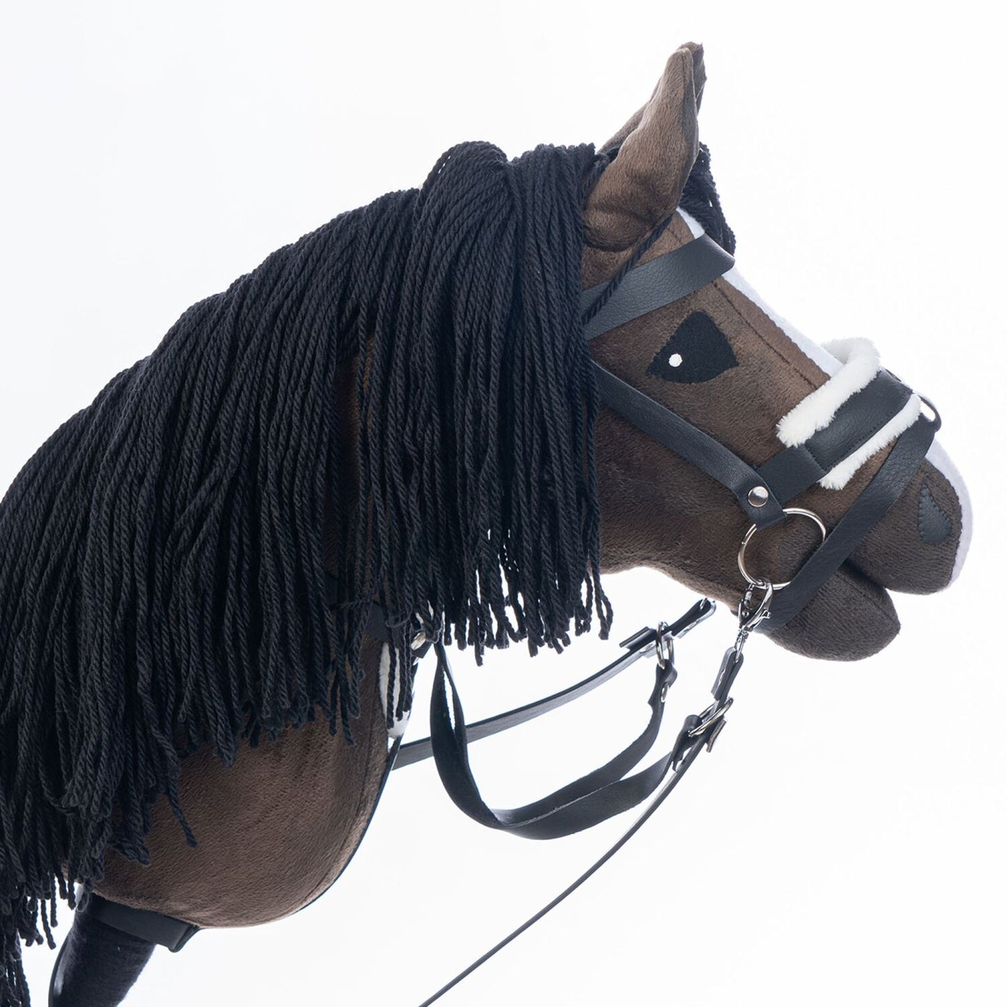 Hobbyhorse with bridle A3 Dark Bay BRAVE