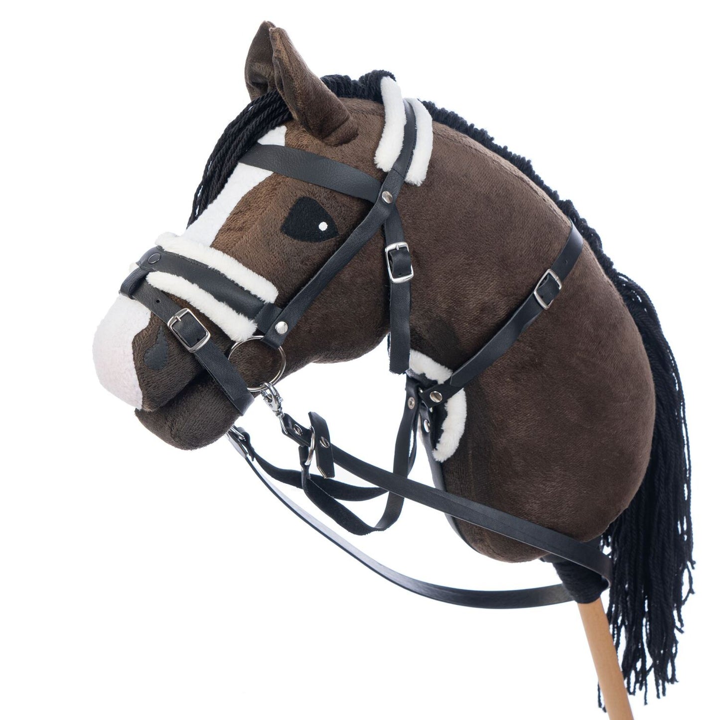 Hobbyhorse with bridle A3 Dark Bay BRAVE