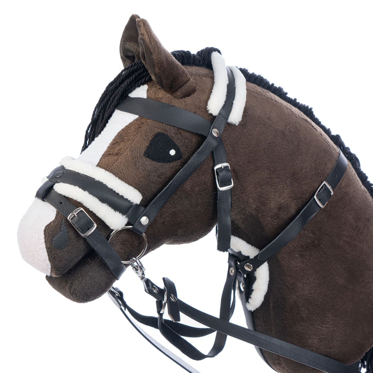 Hobbyhorse with bridle A3 Dark Bay BRAVE