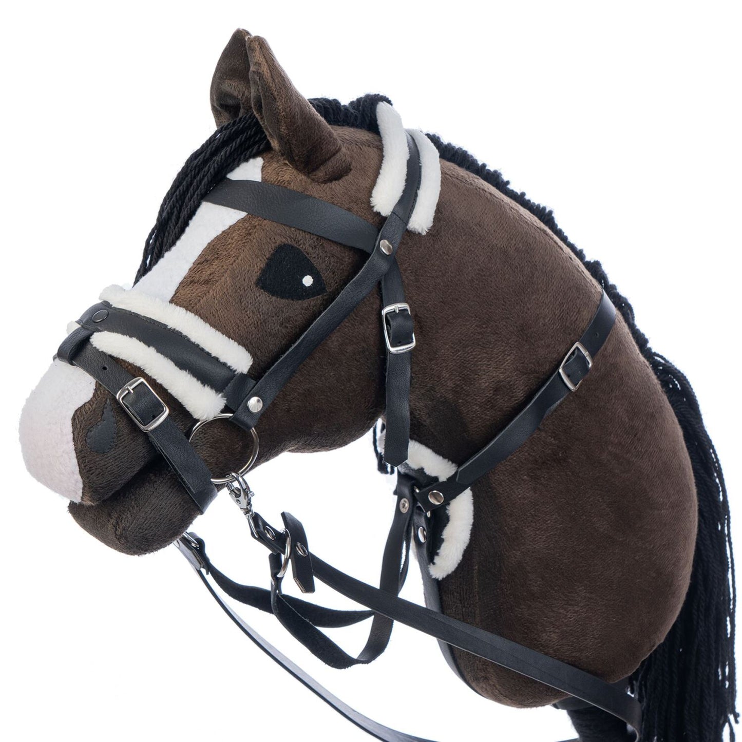 Hobbyhorse with bridle A3 Dark Bay BRAVE
