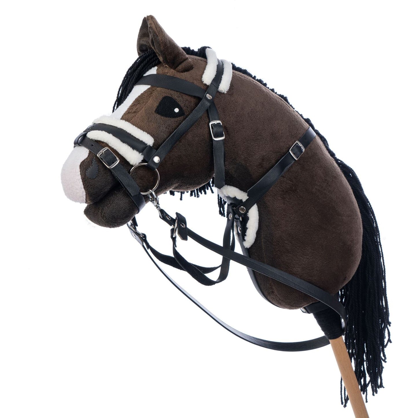 Hobbyhorse with bridle A3 Dark Bay BRAVE