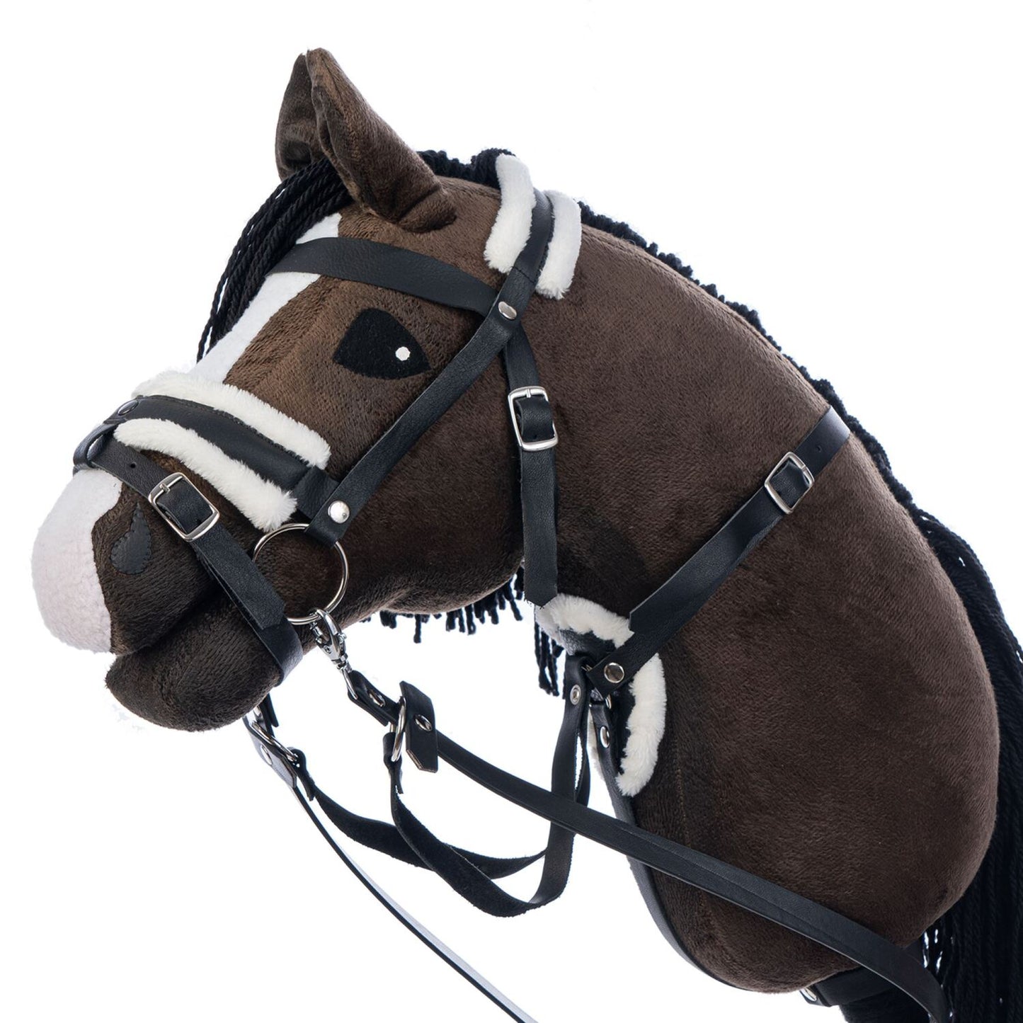 Hobbyhorse with bridle A3 Dark Bay BRAVE