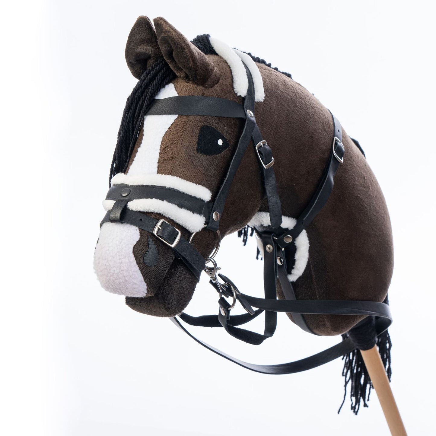 Hobbyhorse with bridle A3 Dark Bay BRAVE