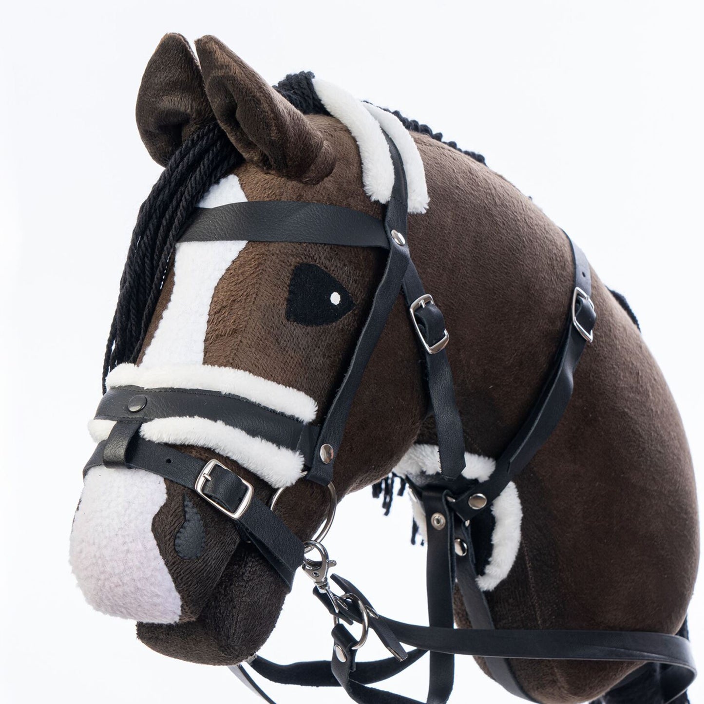 Hobbyhorse with bridle A3 Dark Bay BRAVE