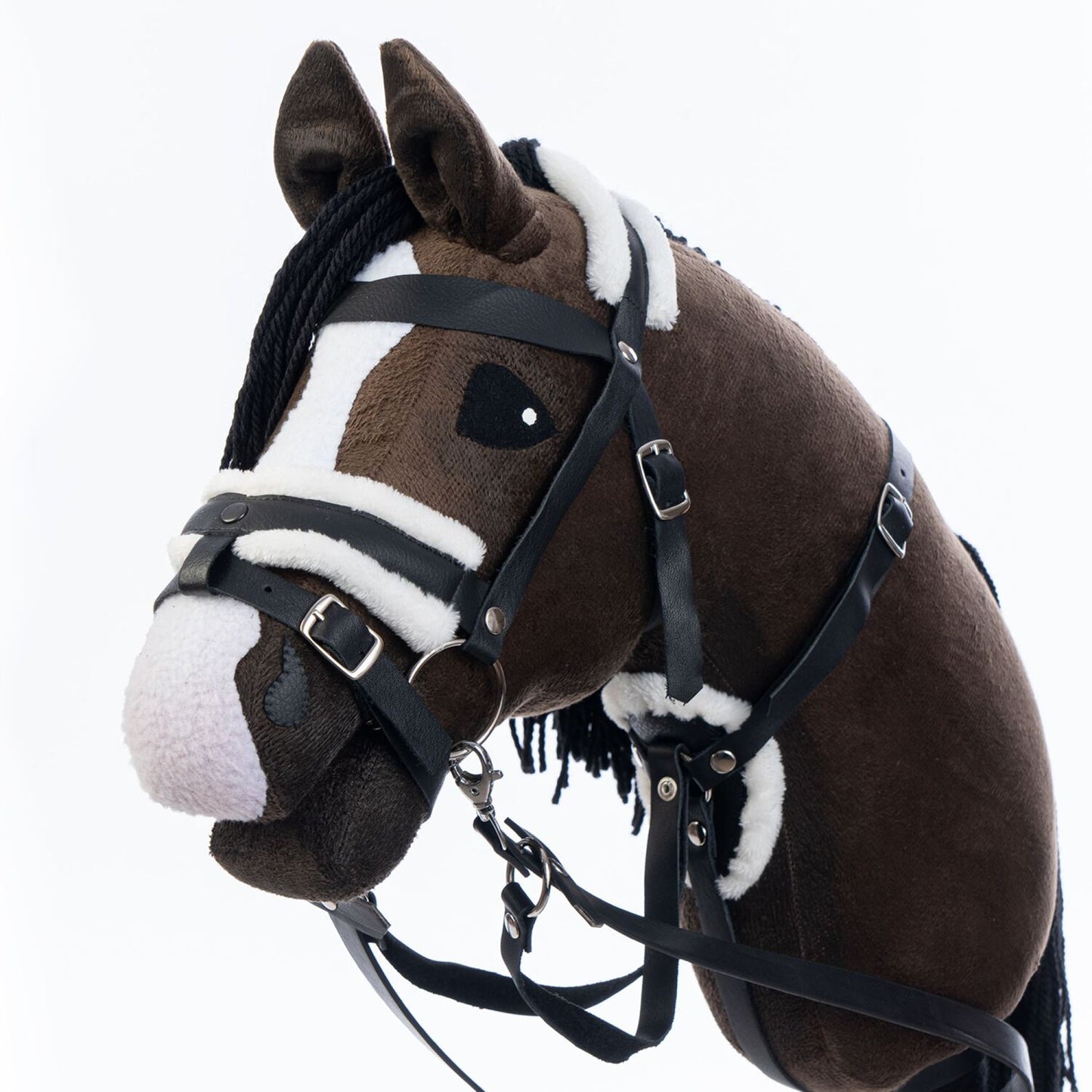 Hobbyhorse with bridle A3 Dark Bay BRAVE