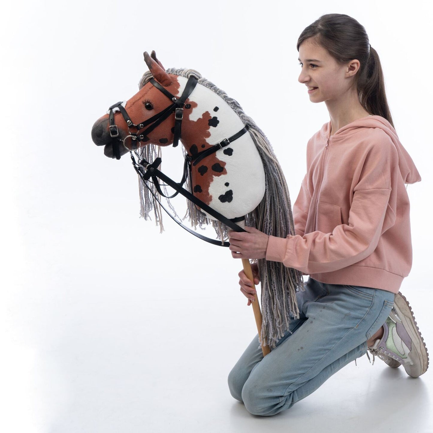 Hobbyhorse with bridle A3 Red Sorrel FLAME
