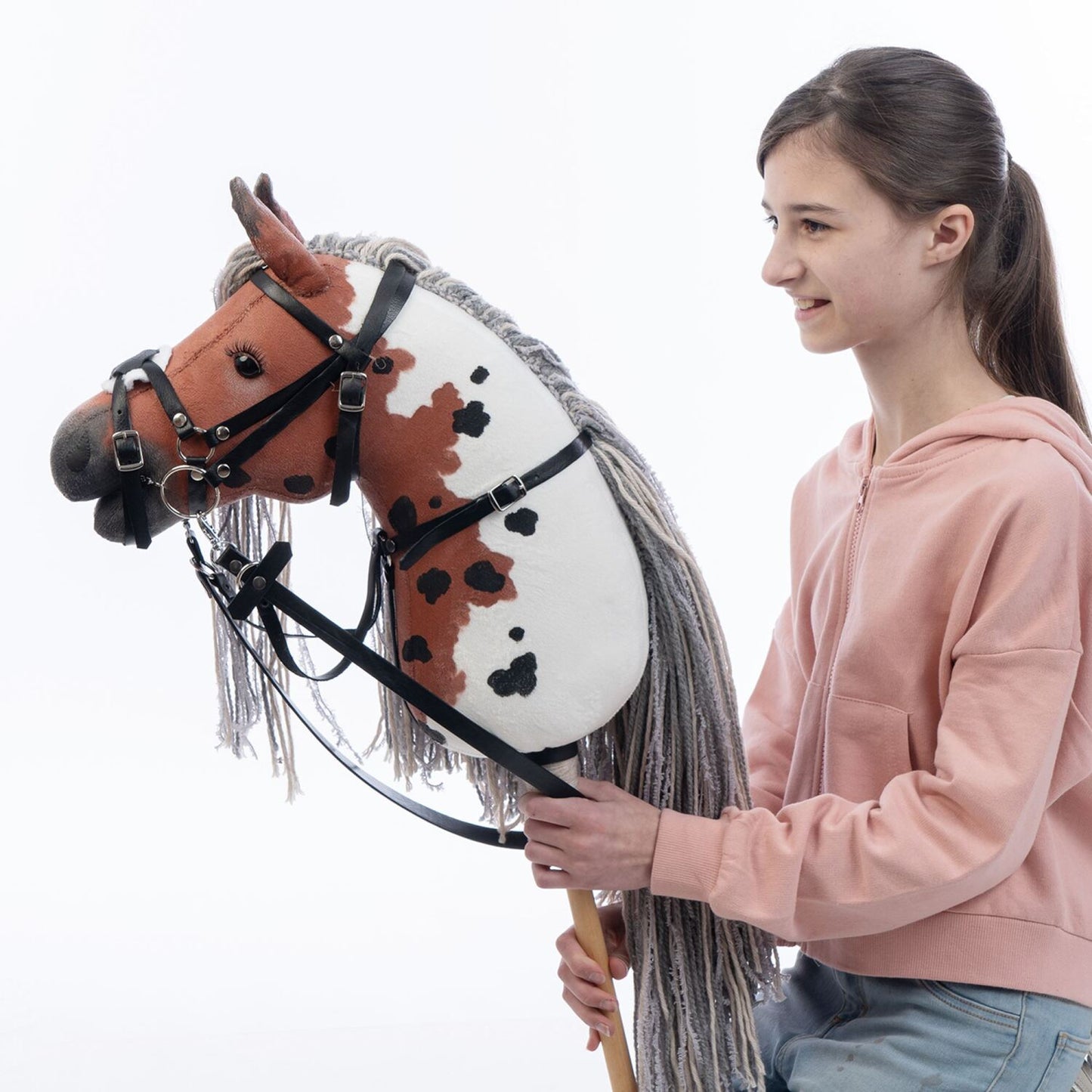 Hobbyhorse with bridle A3 Red Sorrel FLAME