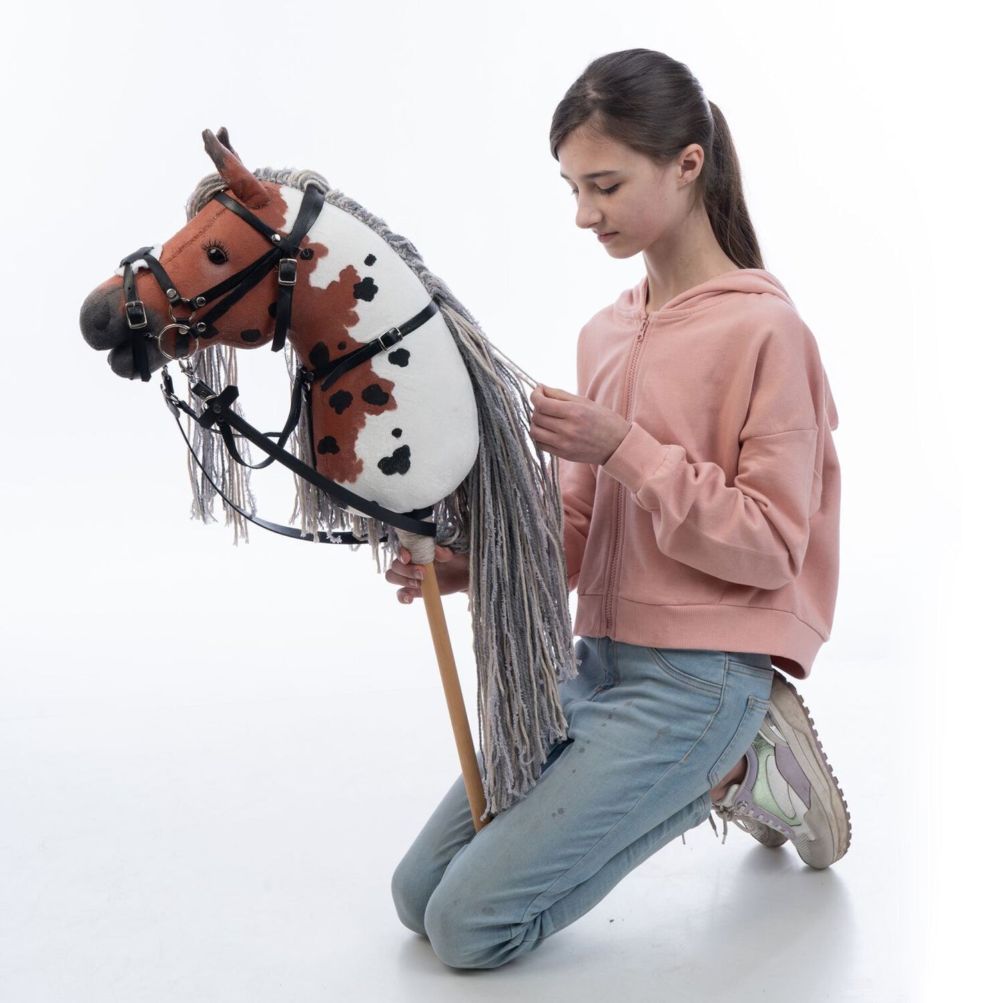 Hobbyhorse with bridle A3 Red Sorrel FLAME