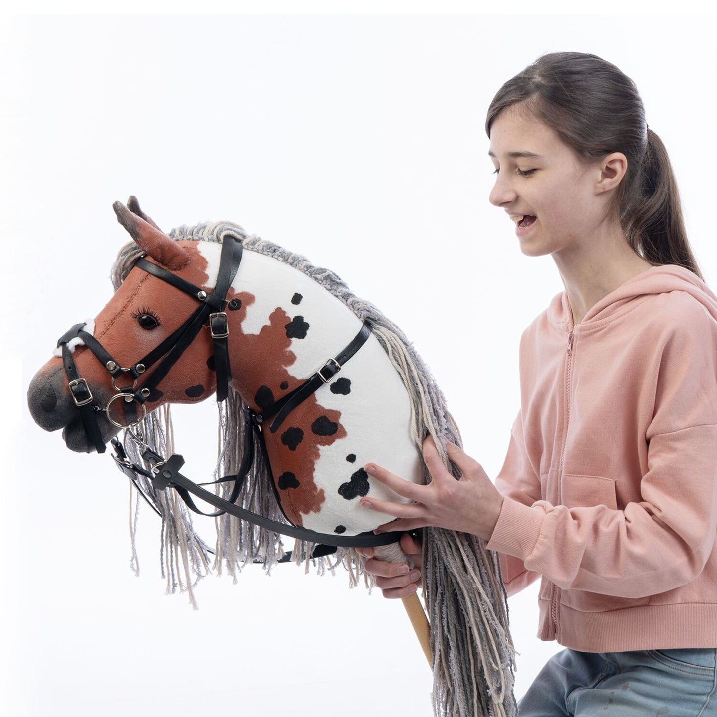 Hobbyhorse with bridle A3 Red Sorrel FLAME