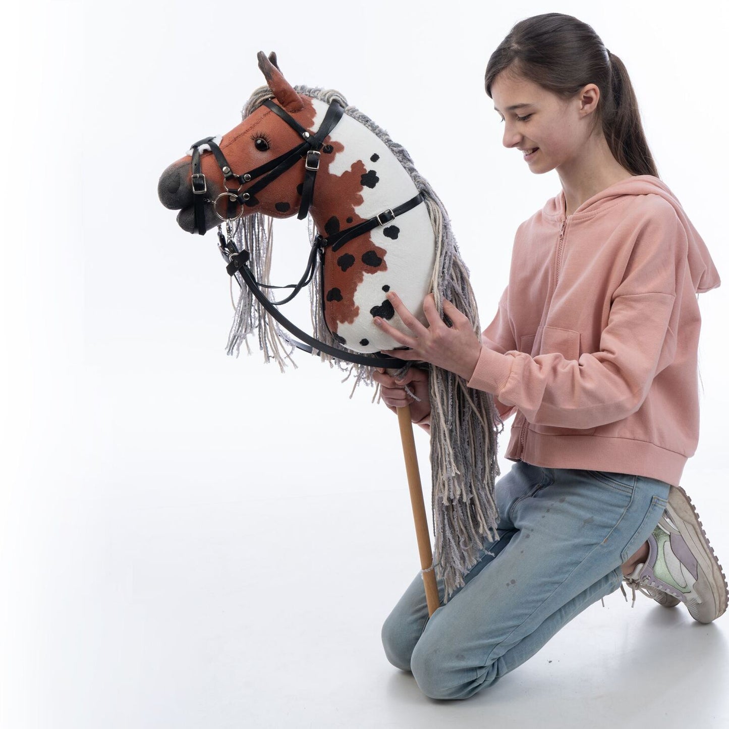Hobbyhorse with bridle A3 Red Sorrel FLAME