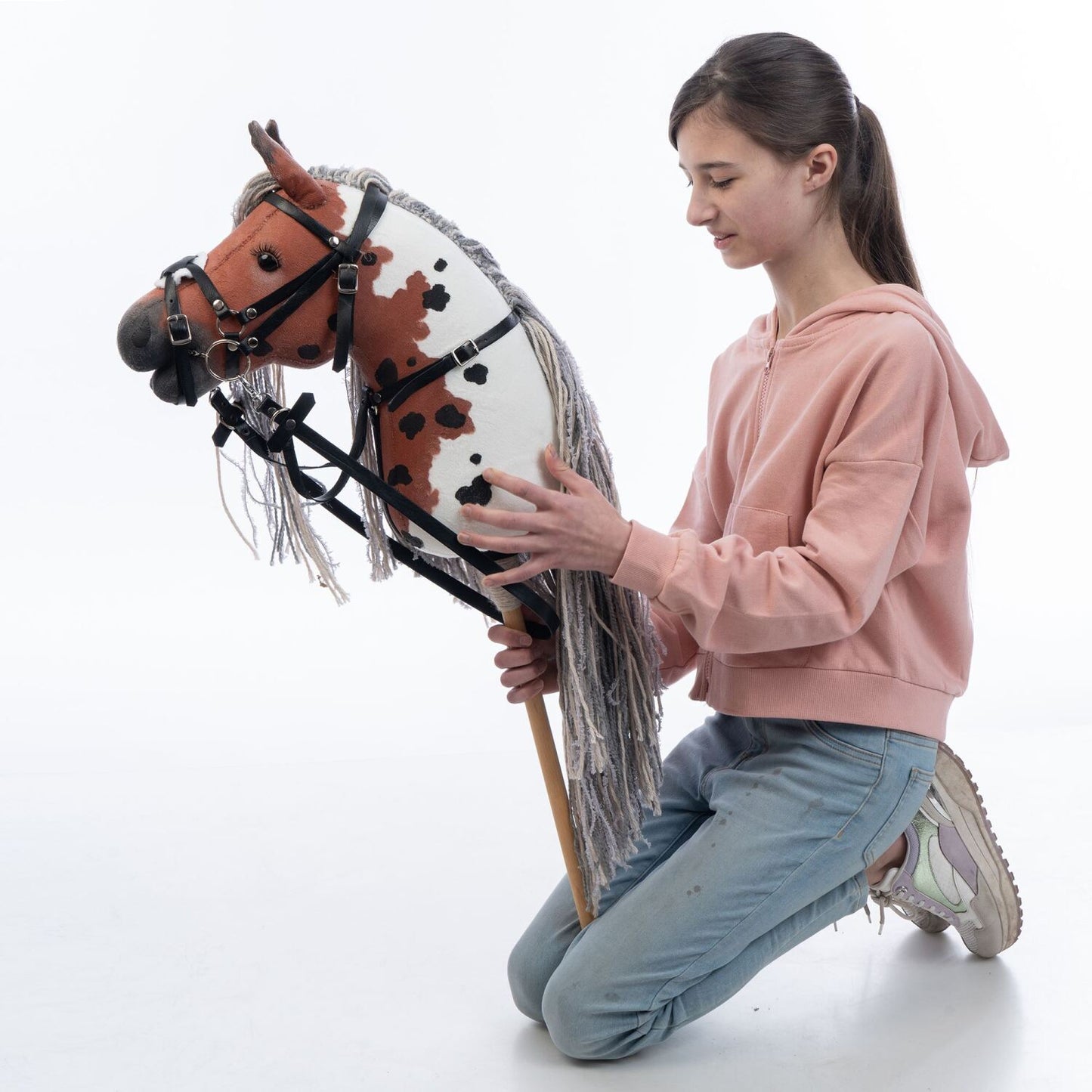 Hobbyhorse with bridle A3 Red Sorrel FLAME
