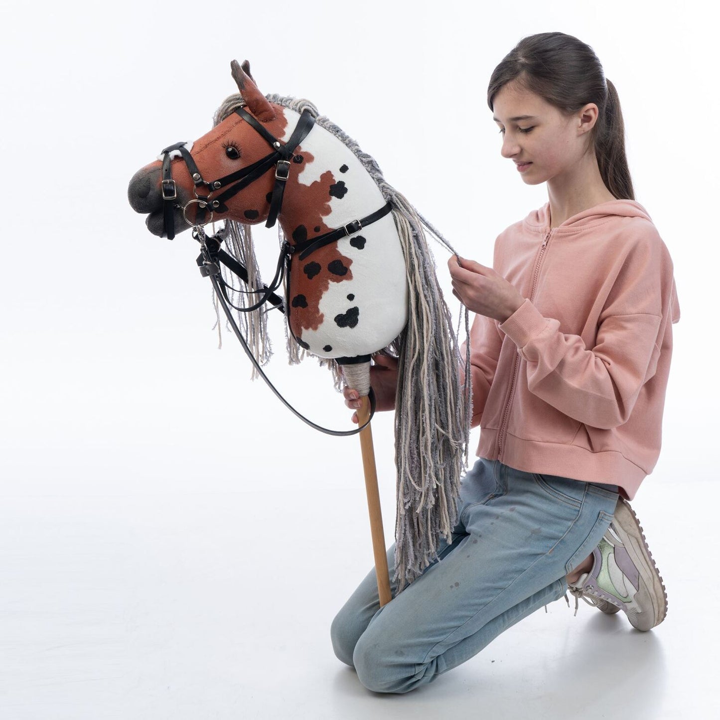 Hobbyhorse with bridle A3 Red Sorrel FLAME
