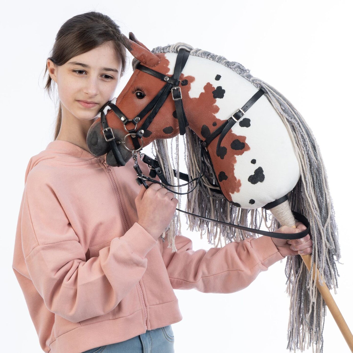Hobbyhorse with bridle A3 Red Sorrel FLAME
