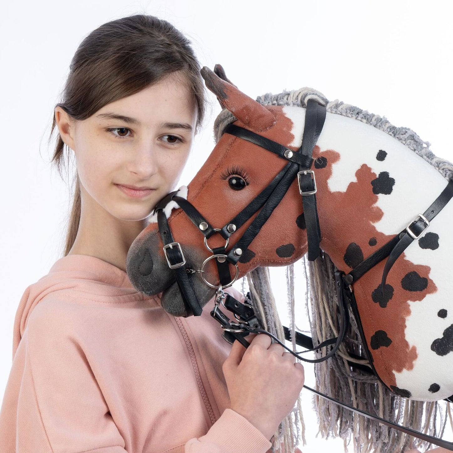Hobbyhorse with bridle A3 Red Sorrel FLAME
