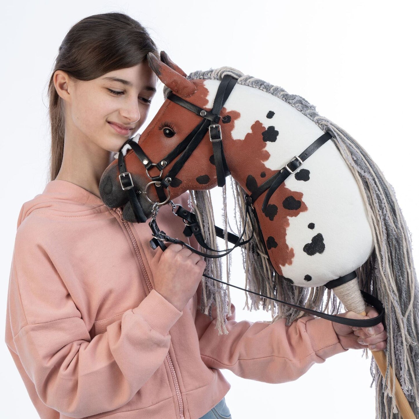 Hobbyhorse with bridle A3 Red Sorrel FLAME