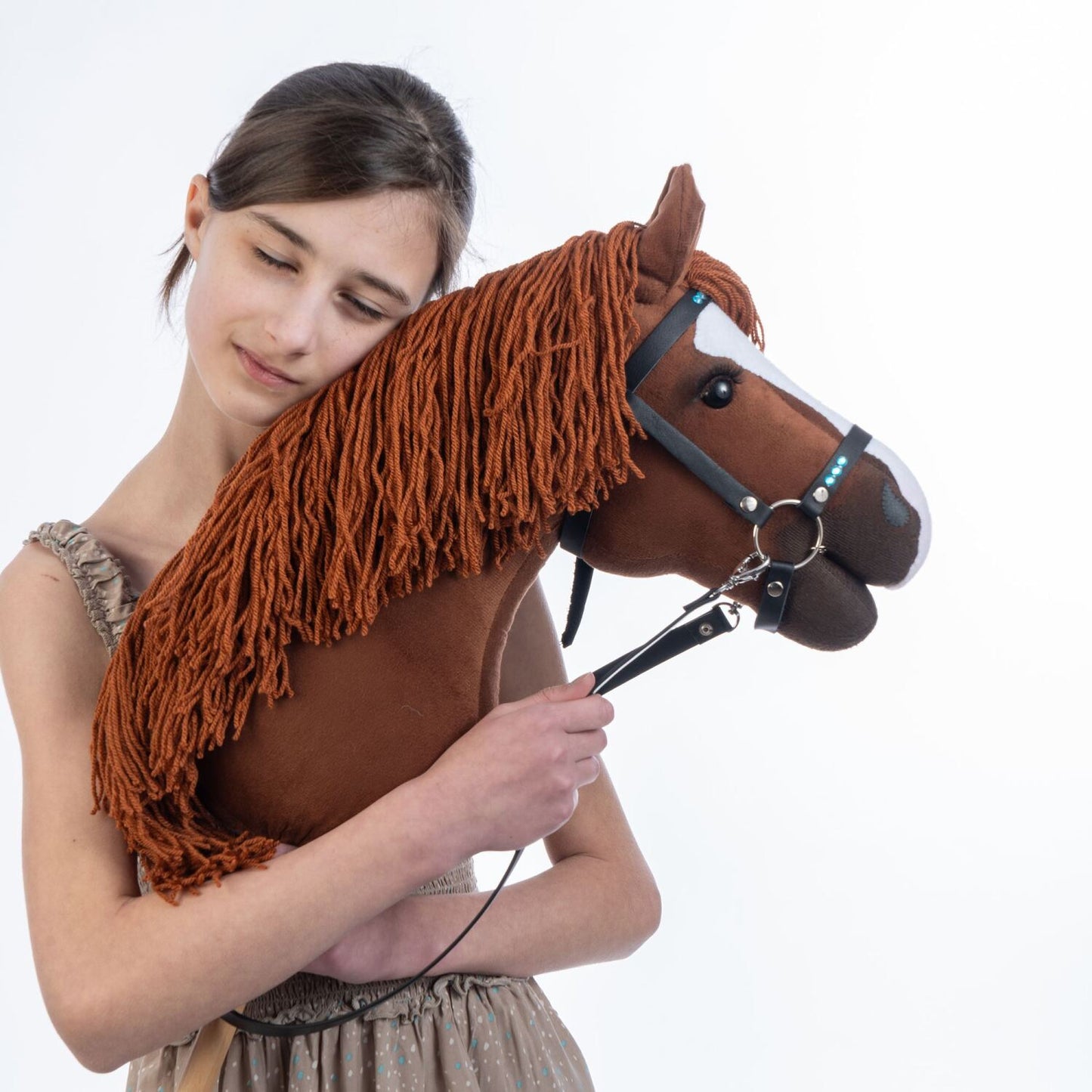 Hobbyhorse with bridle A3 Chestnut JOY