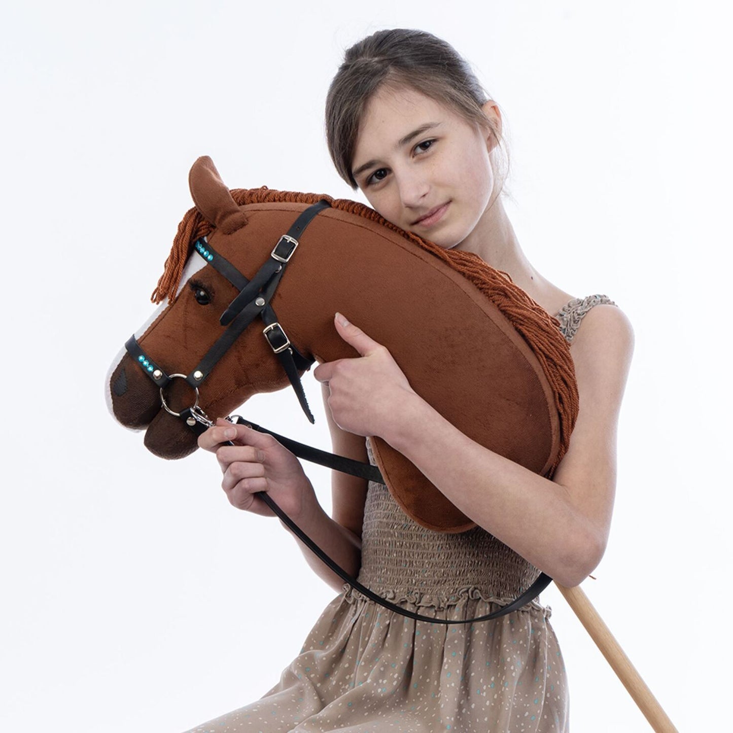 Hobbyhorse with bridle A3 Chestnut JOY