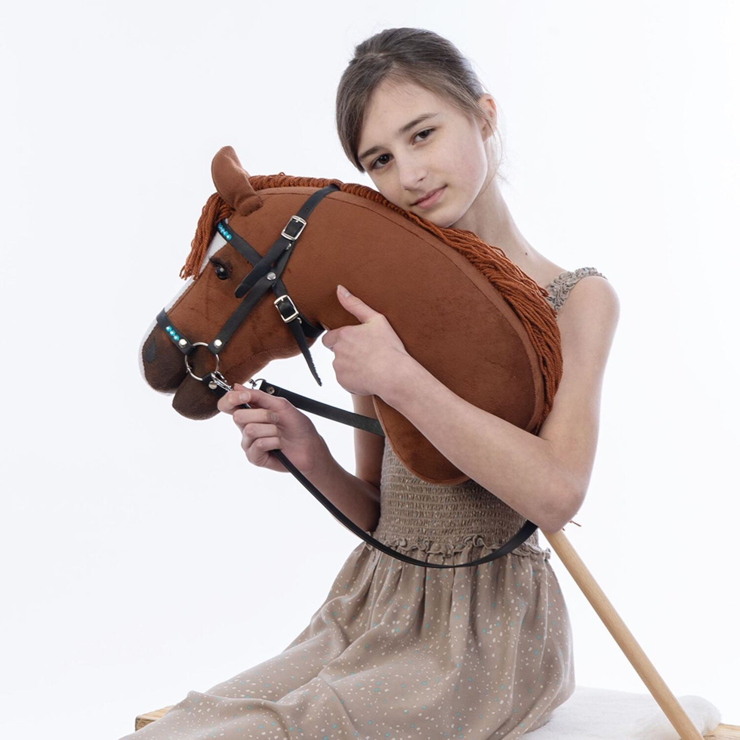 Hobbyhorse with bridle A3 Chestnut JOY
