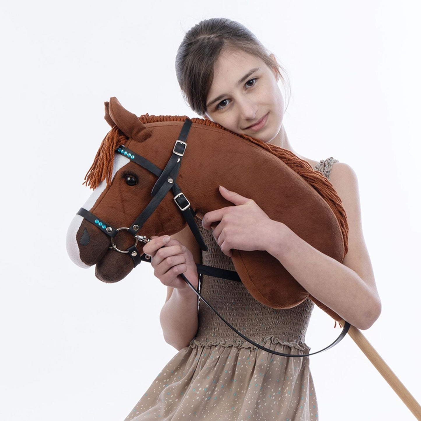 Hobbyhorse with bridle A3 Chestnut JOY