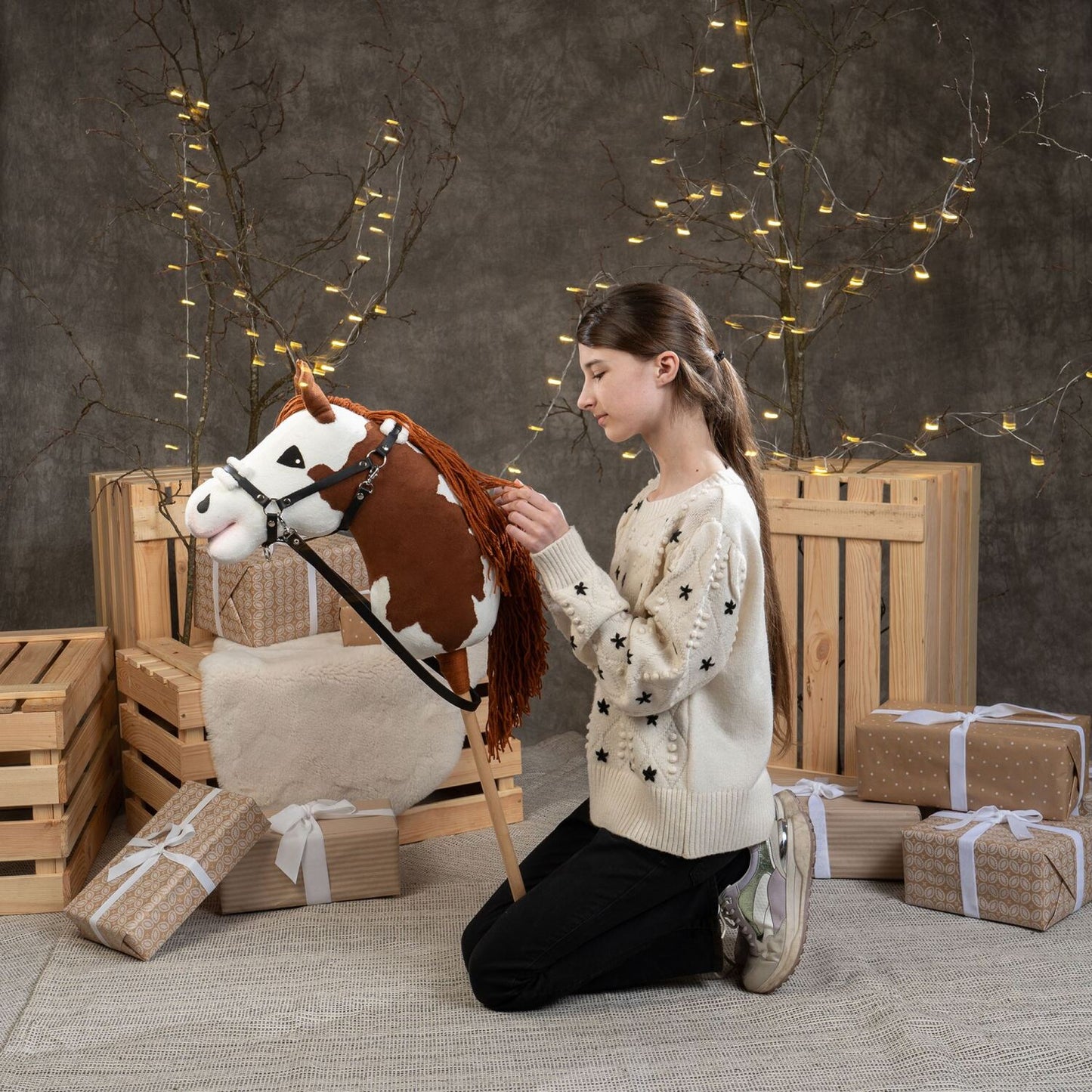 Hobbyhorse with bridle A3 Frame Overo INFINITY