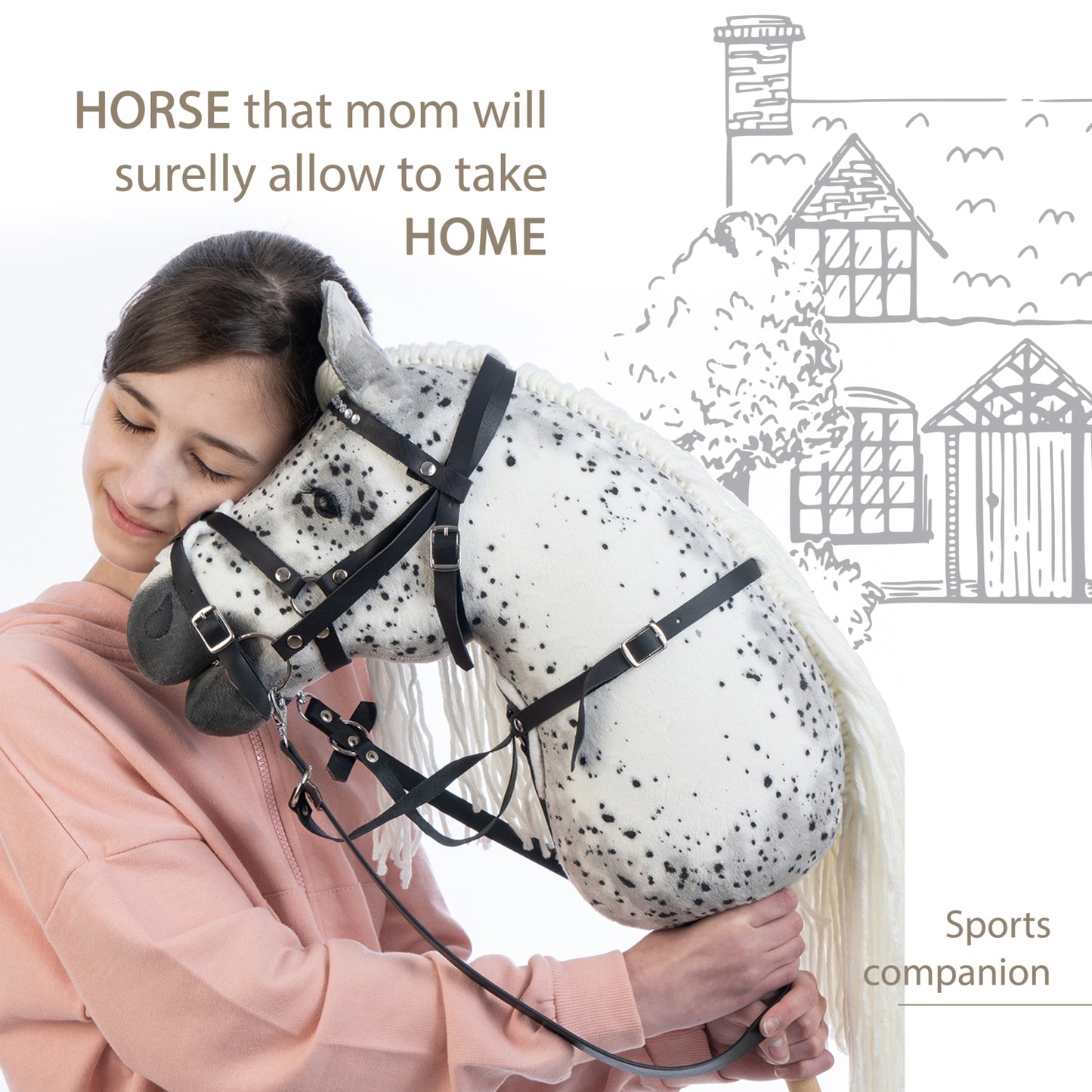 Hobbyhorse with bridle A3 Fleabitten ACE
