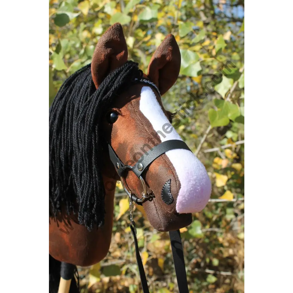Hobbyhorse with bridle A3 Chestnut Brown-stained Hobbyhorses: just landed