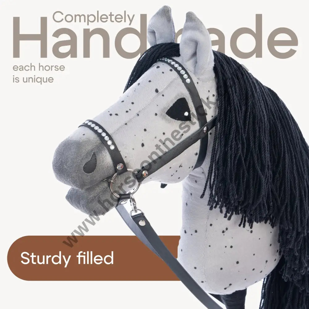 Hobbyhorse with bridle A3 Dapple Greay Fleabitten Hobbyhorses: affordable