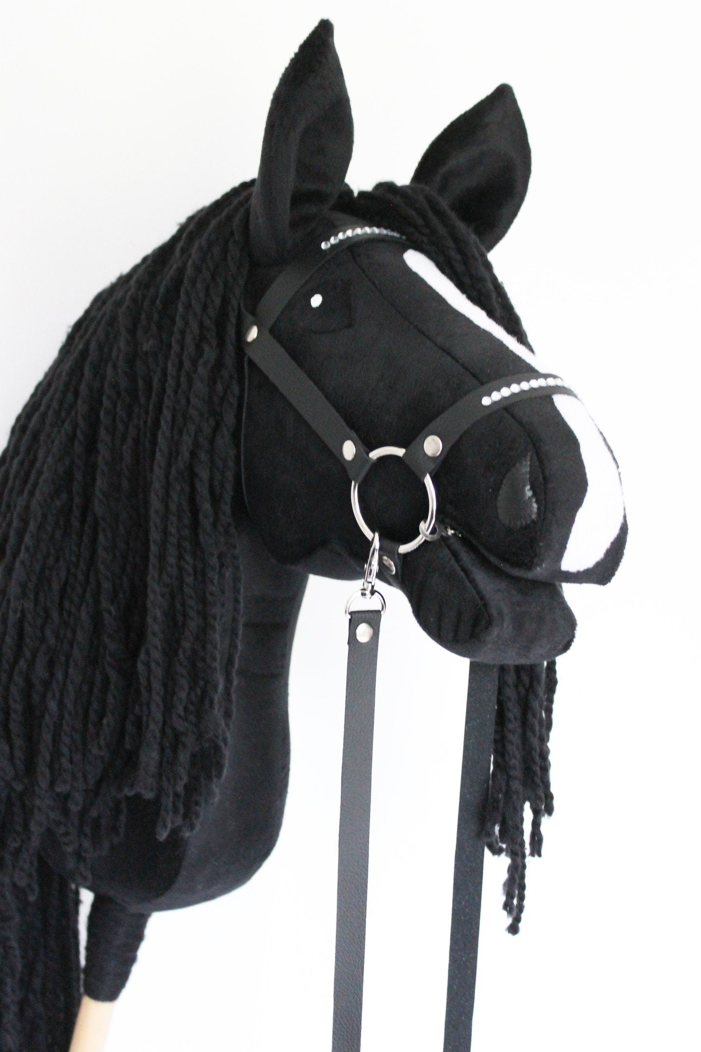 Hobbyhorse with bridle A3 Blacky
