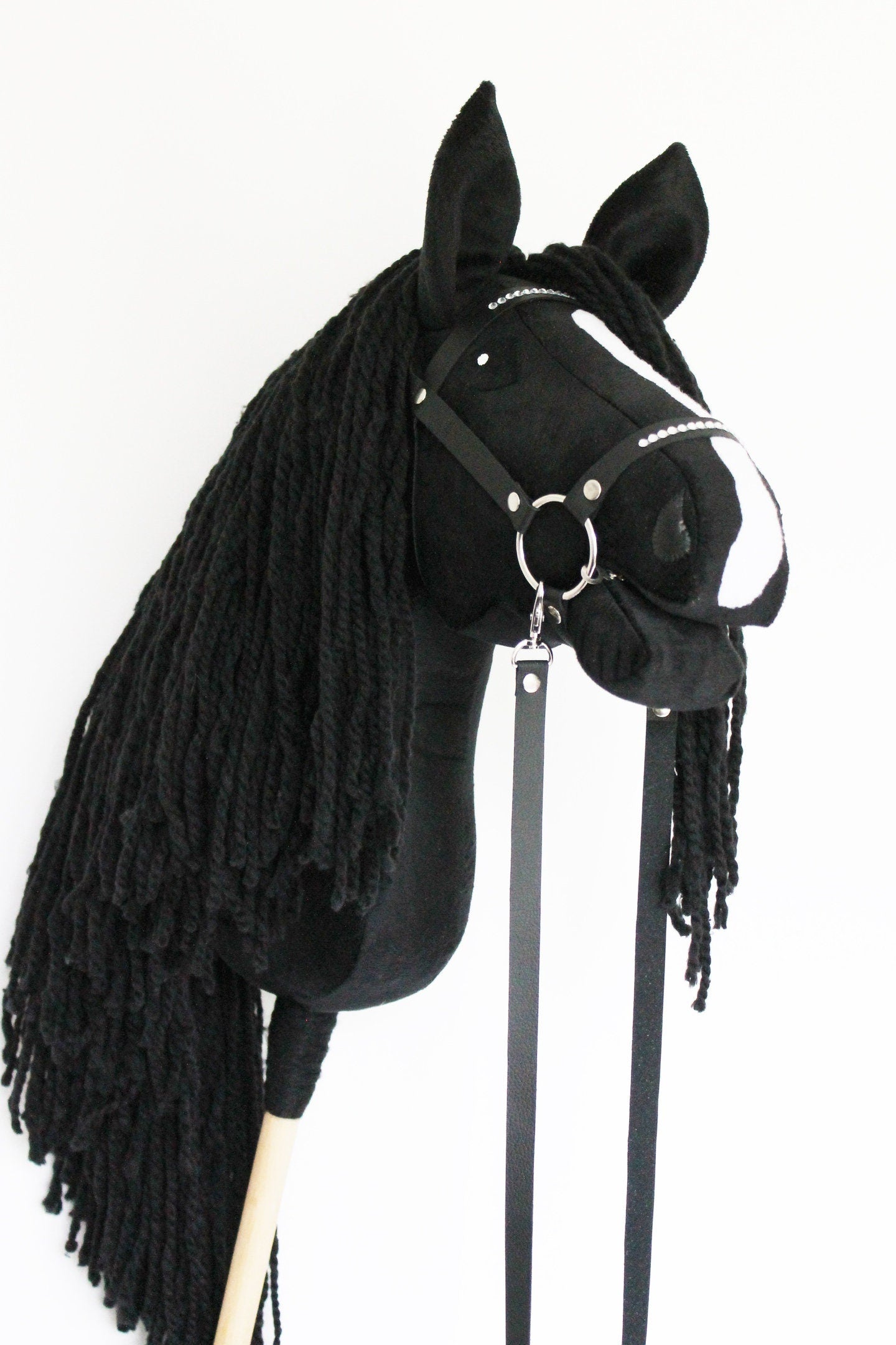 Hobbyhorse with bridle A3 Blacky
