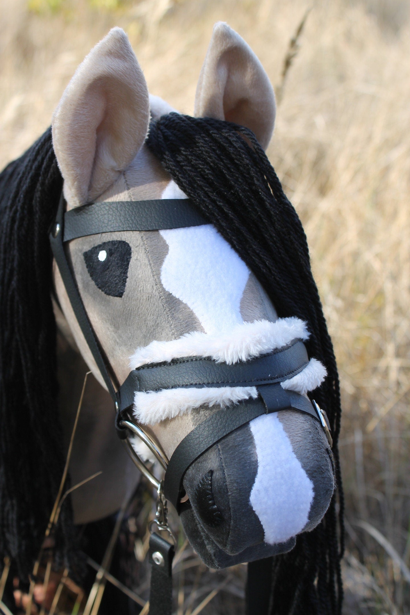 Hobby horse with bridle A3 Bay Roan AMBER