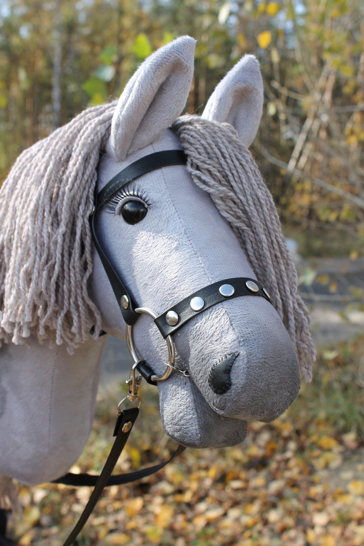 Hobby horse with bridle A3 Blue Roan PRINCESS