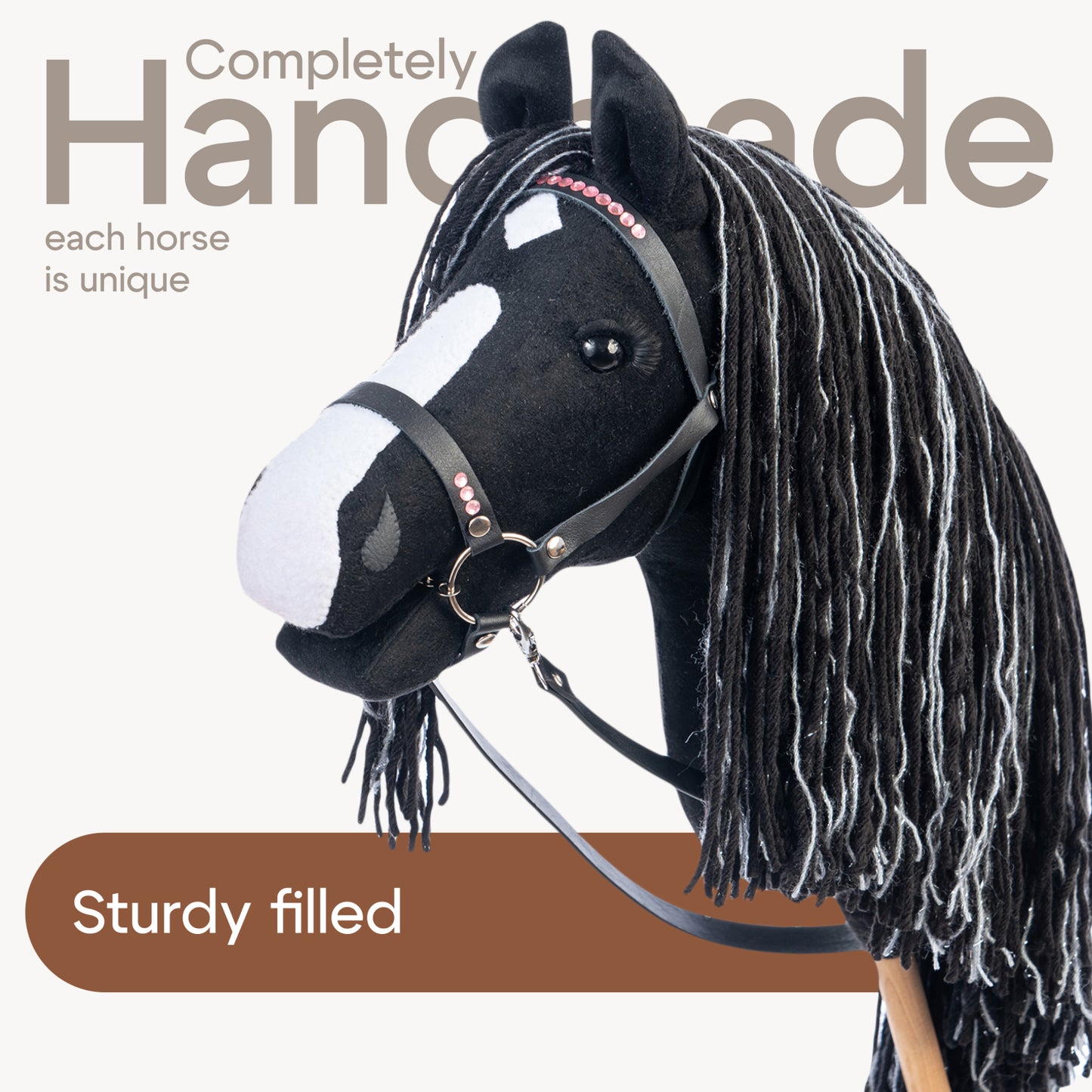 Hobbyhorse with bridle A3 Smoky Black