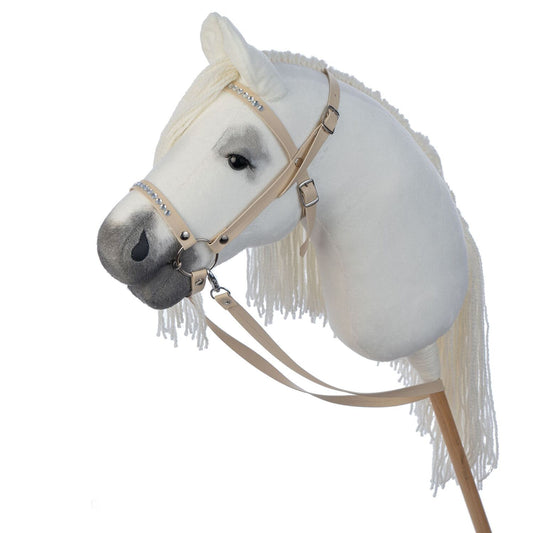 Hobbyhorse with bridle A3 White RACHEL