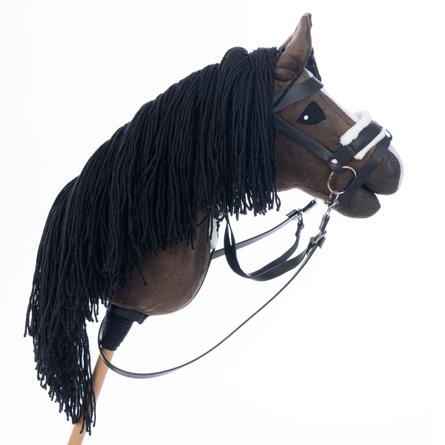 Hobbyhorse with bridle A3 Dark Bay BRAVE