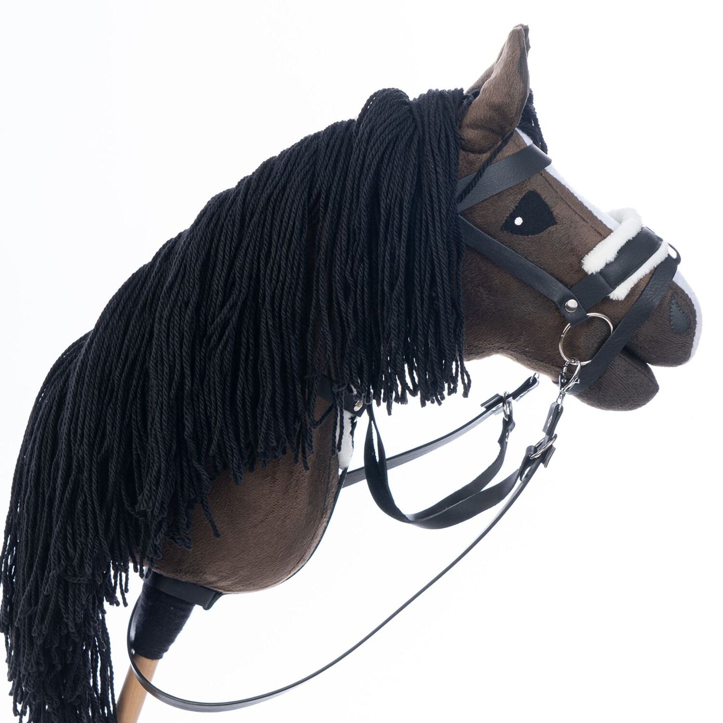 Hobbyhorse with bridle A3 Dark Bay BRAVE