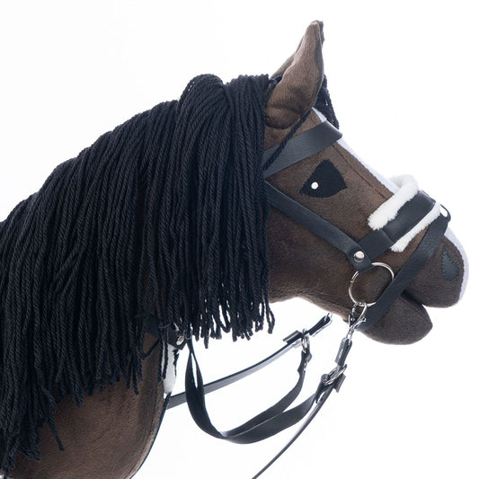 Hobbyhorse with bridle A3 Dark Bay BRAVE
