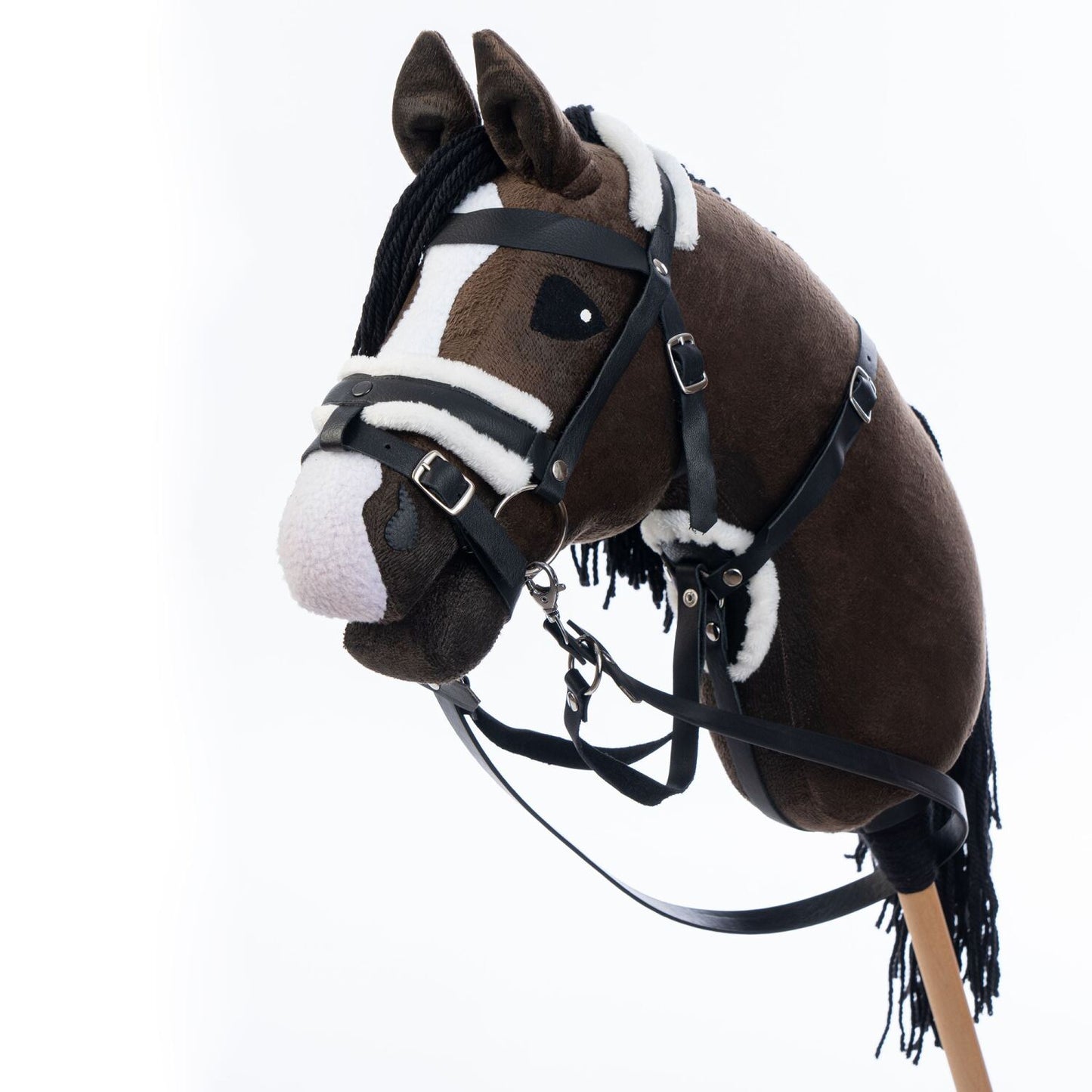 Hobbyhorse with bridle A3 Dark Bay BRAVE